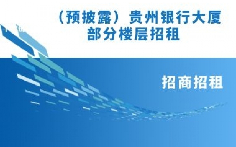 （预披露）贵州银行大厦部分楼层招租